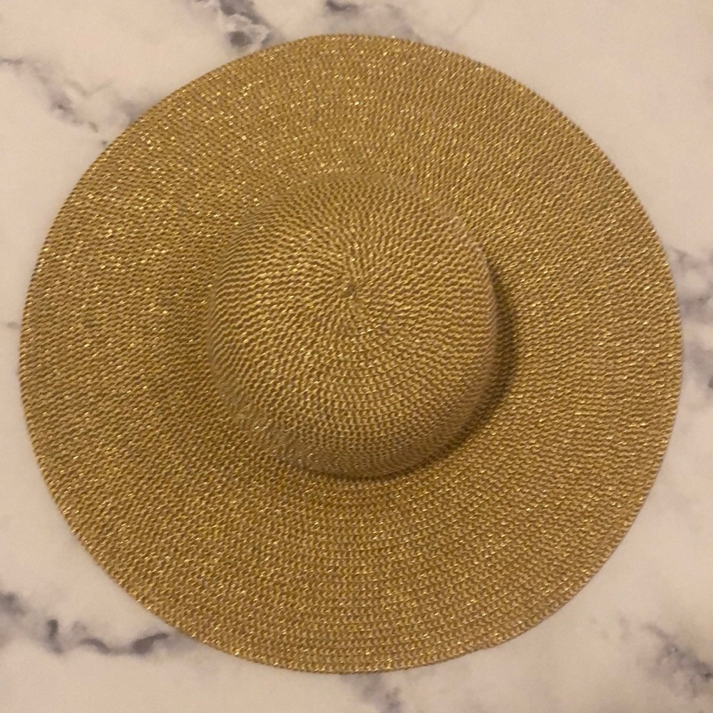 Gold Floppy Summer Sun Hat